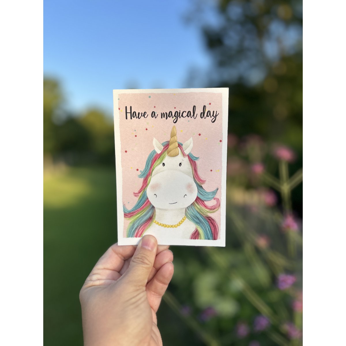 Postkaart - Magisches Einhorn