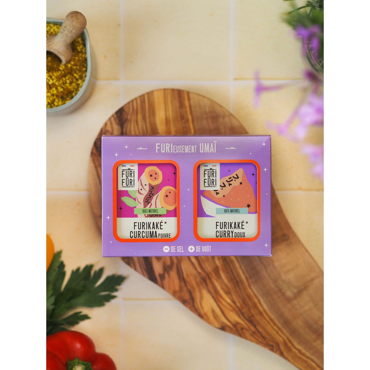 FURIFURI "UMAÏ" box - Sesame and seaweed condiment - salt alternative 2X80g
