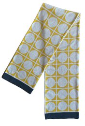 Manta de jacquard amarillo Don – Algodón cepillado suave