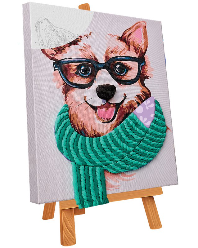 Okto Sensory 3D Air Clay und Malen nach Zahlen – Fashion Corgi