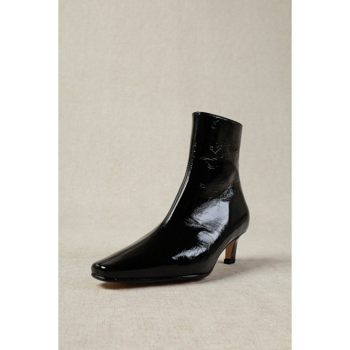 CRANE NOIR – Bottes à talons en cuir Venice haut de gamme
