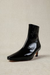 CRANE NOIR – Bottes à talons en cuir Venice haut de gamme