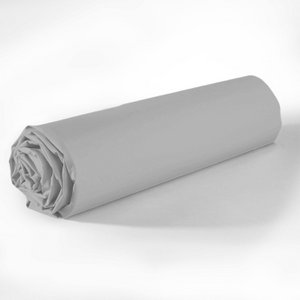 FITTED SHEET 100% COTTON 160X200+30 LIGHT GRAY