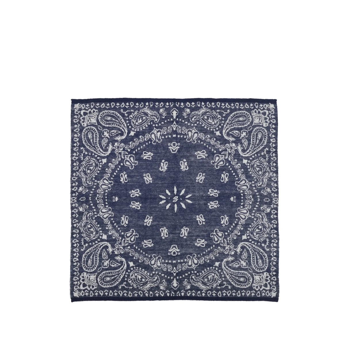 Mohair Pera Foulard (Navy-Beige)