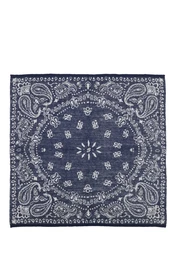 Mohair Pera Foulard (Navy-Beige)