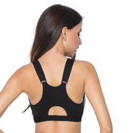Clip & Zip Sports Bra - Black