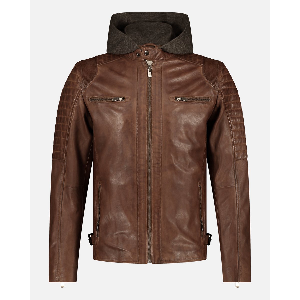 Jasper │ Veste à sweat à capuche en cuir masculin