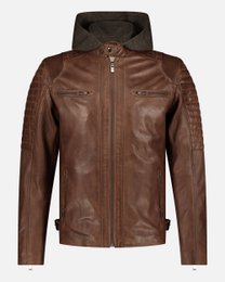 Jasper │ Veste à sweat à capuche en cuir masculin