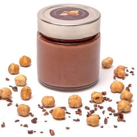 Chocolate spread (50% hazelnuts & cocoa nibs)