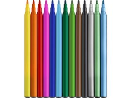 Filzstift FC Dino 10x Ständer. Farbe + 3x Metallic-Farbe inkl. Dino-Aufkleber aus Pappe