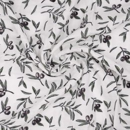 Mousseline coton bio 120x120cm • Olive Garden