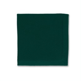 Green knitted tie and pocket square set