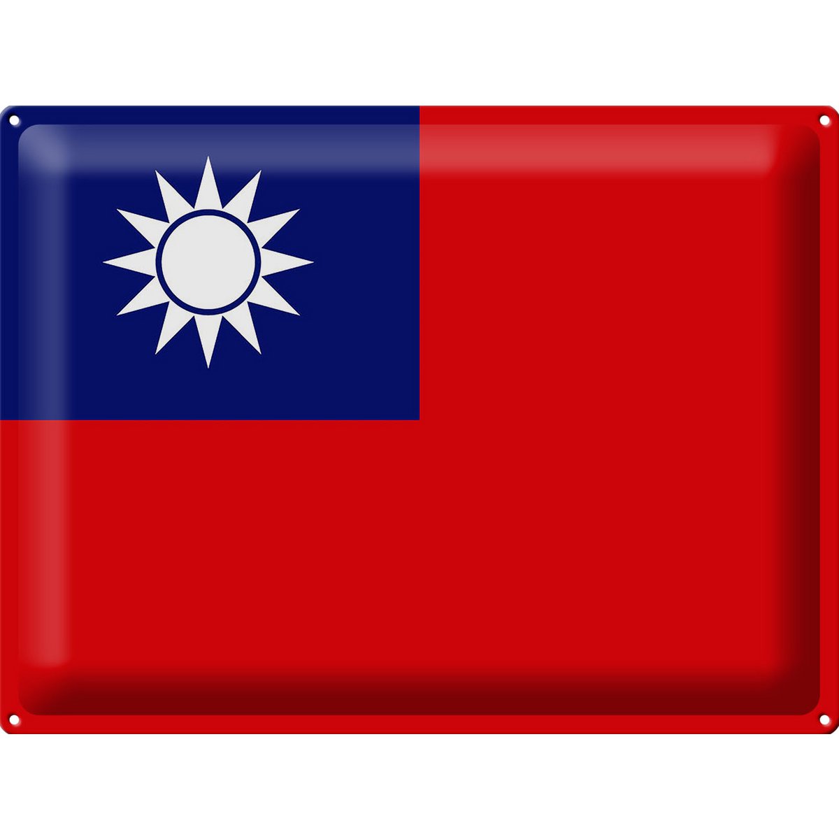 Tin Sign Flag China 40x30cm Flag of Taiwan