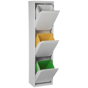 RECYCLING BIN 3 WHITE CUBES _33X25X135CM CU82772