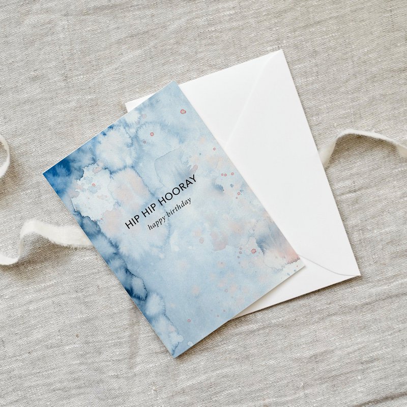 Greeting card · Happy Birthday | Blue powder