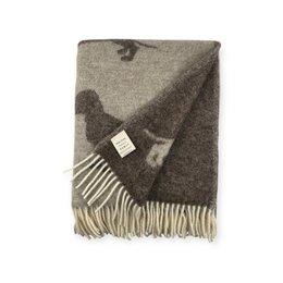 Dachshund / Teckel Plaid / Decke 100% Jungfrau Wolle / 2Sided
