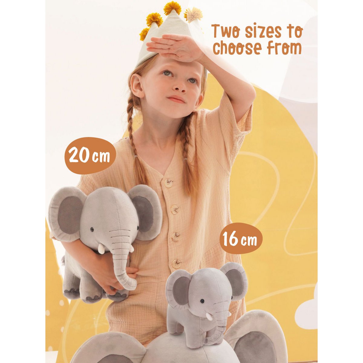 Peluche, Safari - Elefante (16cm)