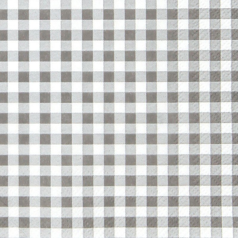 Cocktail-Servietten Karo grey