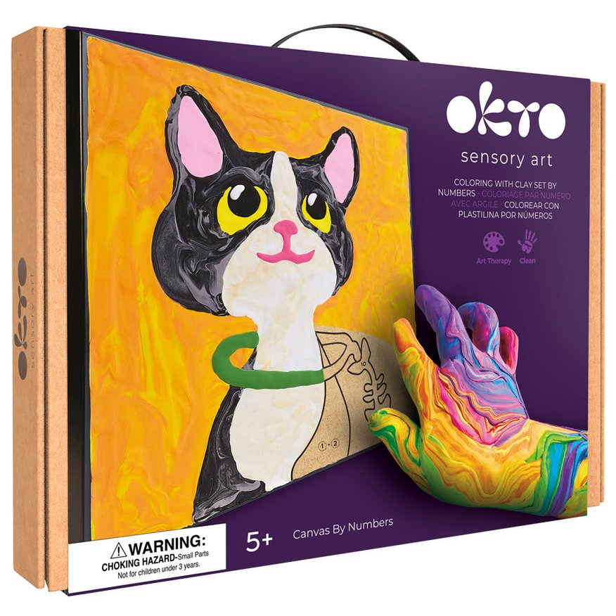 Okto Sensory Art Color By Numbers - Animals - Cat