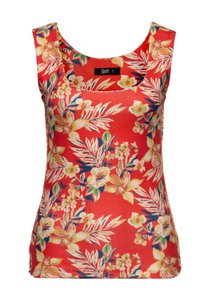 Trägertop mit tropischem All-Over-Print «Hawaii Red»