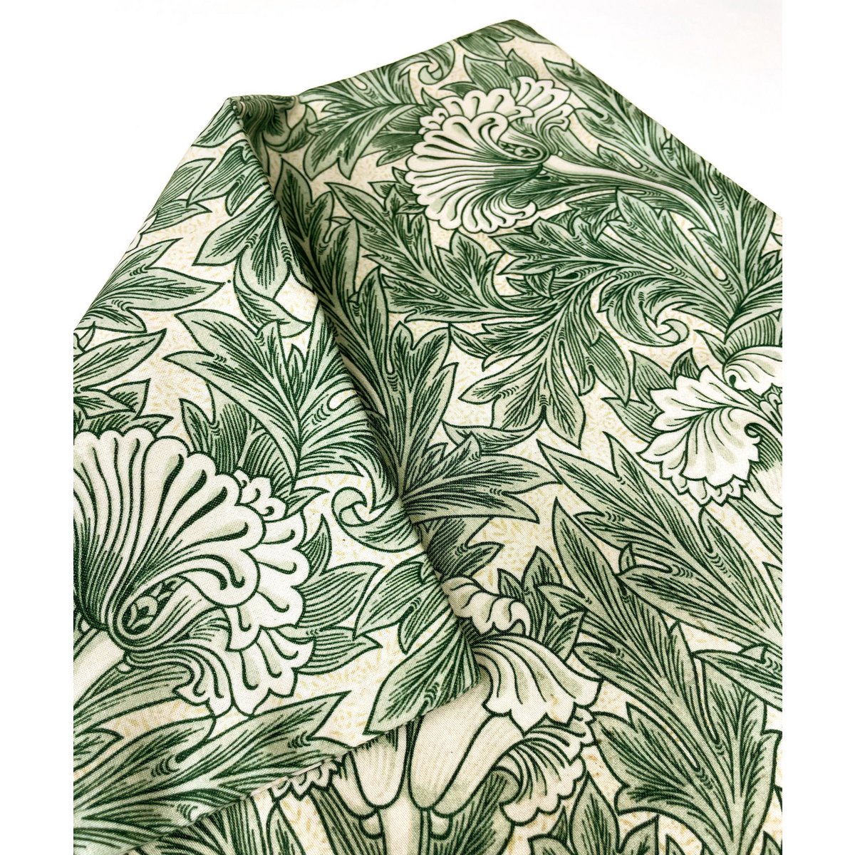 Vintage William Morris Green Tulip Throw Pillow Cover | WIM012