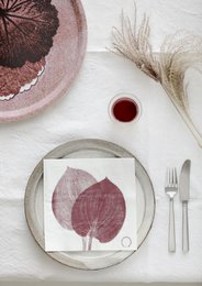 Serviettes de table - Hosta bordeaux