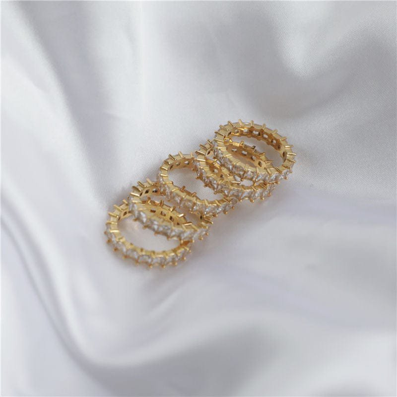 Square Eternity Crystal Band