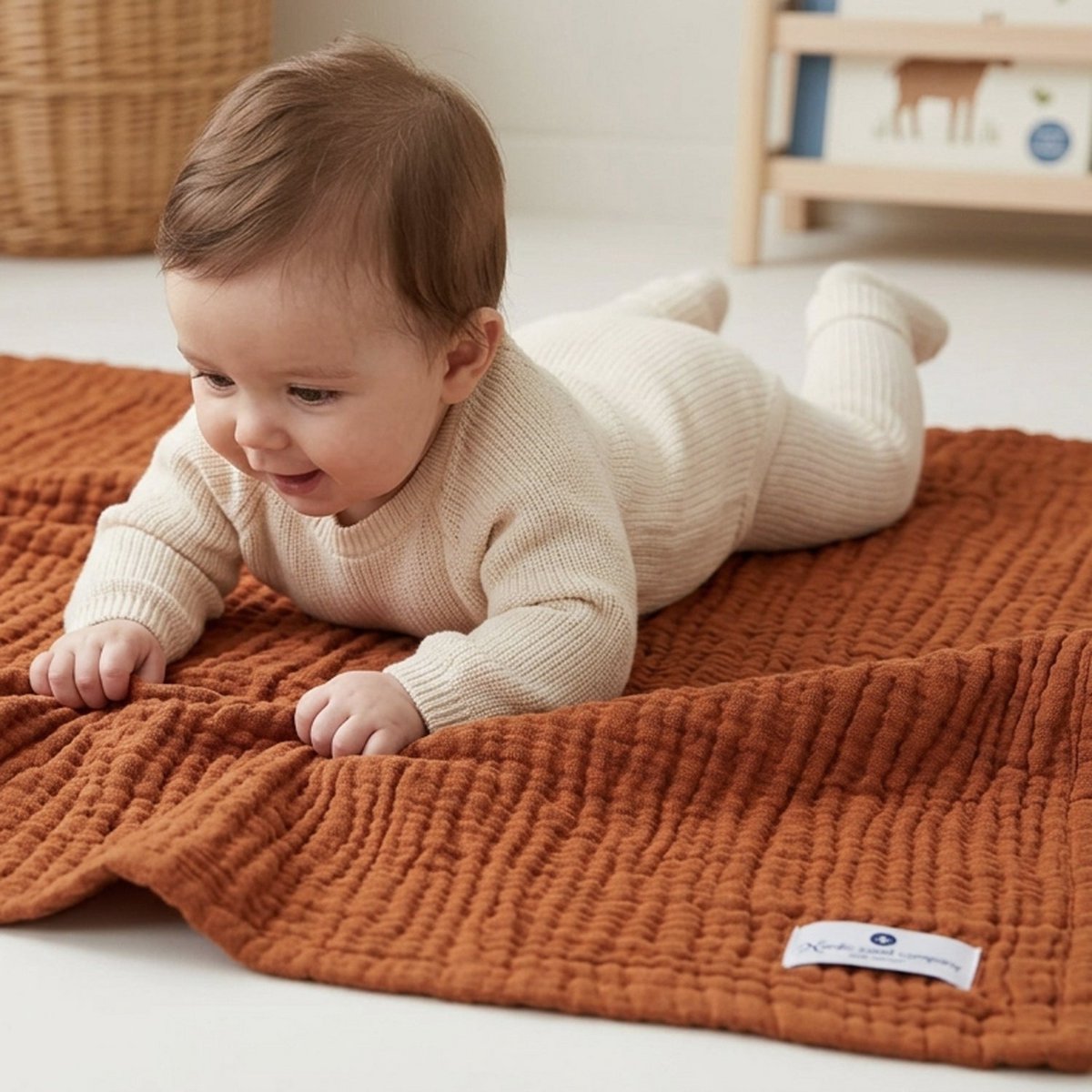 Kanel 4 i 1 Muslin Baby tæppe