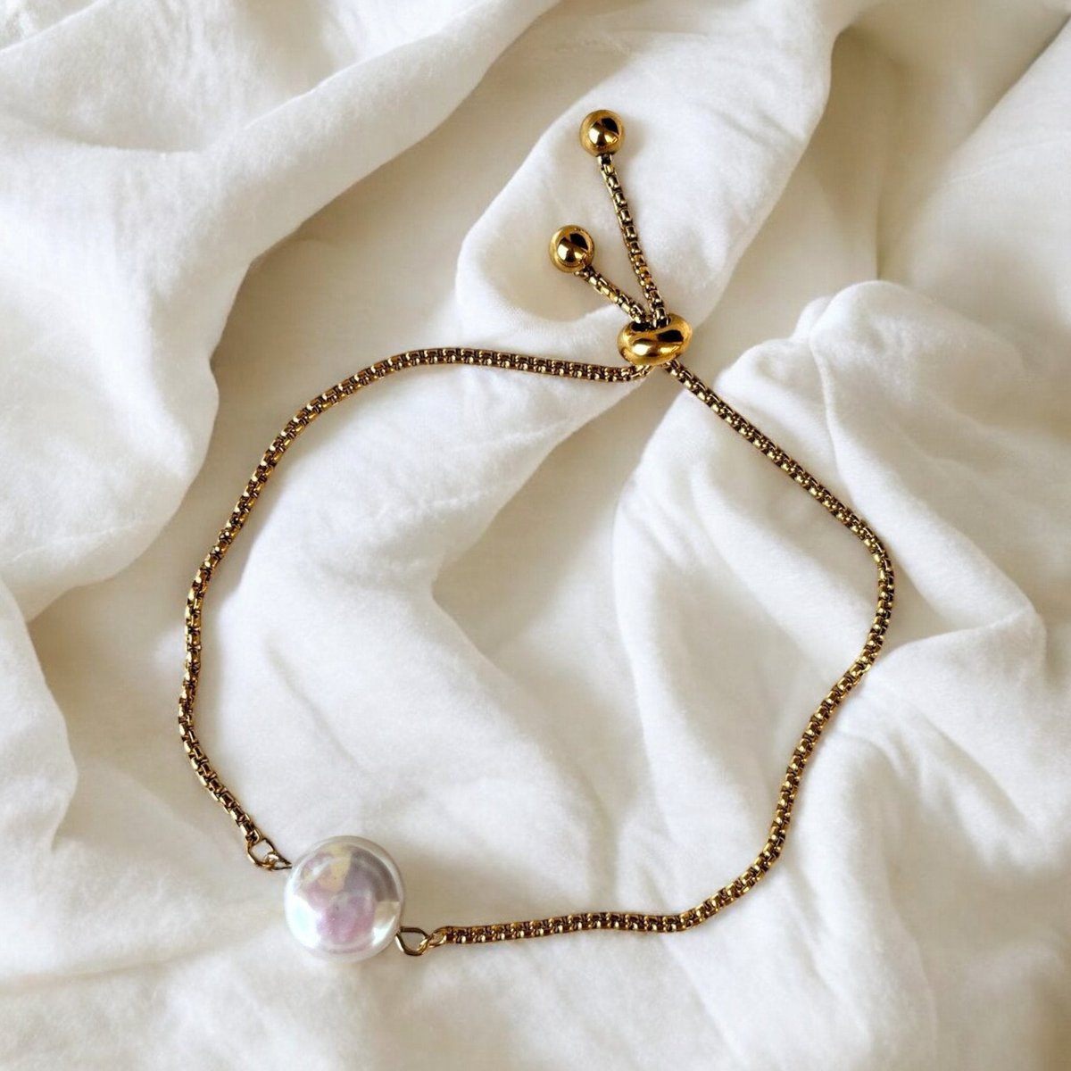 TIMELESS KESHI PEARL – Bracelet with Natural Keshi Pearl