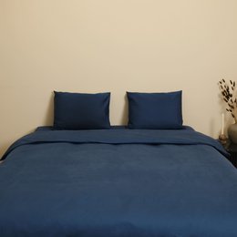 Housse de coussin - Satin de coton 400 fils au pouce - Blue me away