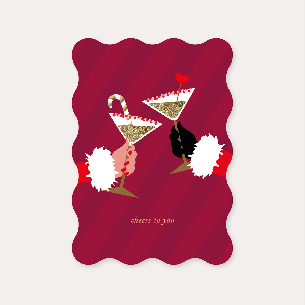 Card Cheers to you | Gold foil