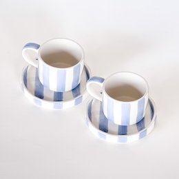 Taza Espresso Rayas – azul claro mañana