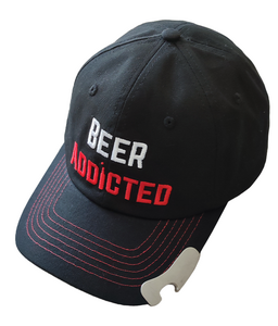 BeerAddicted Hat with Bottle Opener on Visor