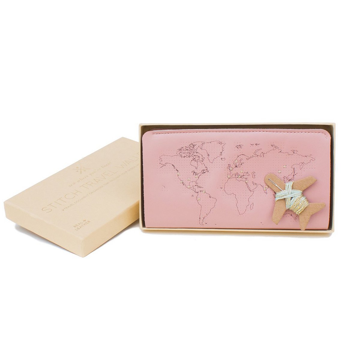 Stitch Travel Wallet - Roze