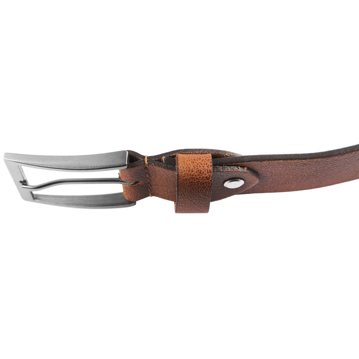 Cintura Leonardo Verrelli in vera pelle marrone/cuoio accorciabile 110 cm