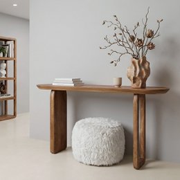 Consolle toro in legno di mango marrone - 140 cm