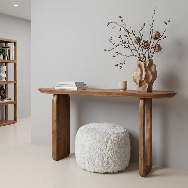 Consolle toro in legno di mango marrone - 140 cm