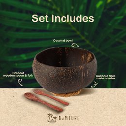 Coconut Bowl Set XL • Zero Waste • Natural