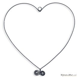 Wire wall decoration "Large Heart" - Wall jewelry