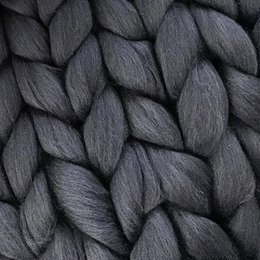 Wool blanket Cosima Chunky Knit, anthracite