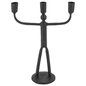 Kerzenhalter aus Metall schwarz