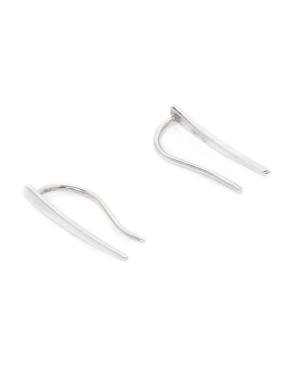 Øreringe | Moderne Sterling Sølv Fisk | Rhodium