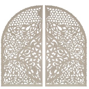 2 PIECE HEADBOARD IN WHITE OPENWORK WOOD, ALTARPIECE 172X1.7X180CM, WOOD: DM ST70002