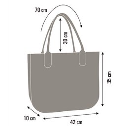 Perla Shoulder Bag In Felt Lady XL Anthracite Line Bertoni