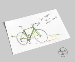 Postcard | racing bike | Every exit like a little holiday