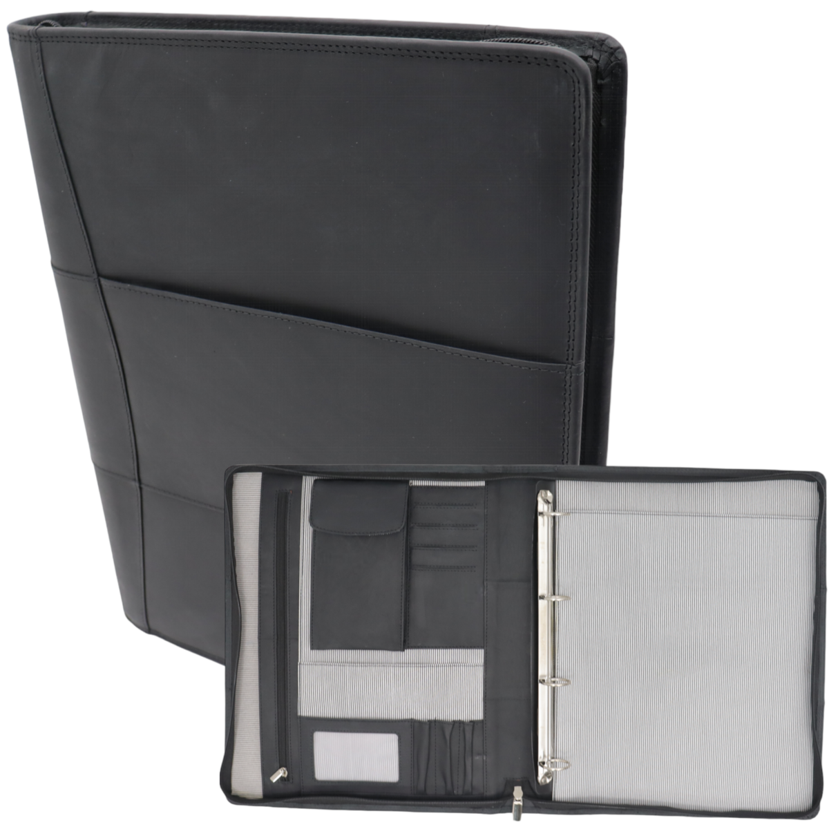 Leather Writing Case A4 - Conference Folder - Document Folder A4 - Tablet Sleeve & Laptop Sleeve - Removable Ring Binder