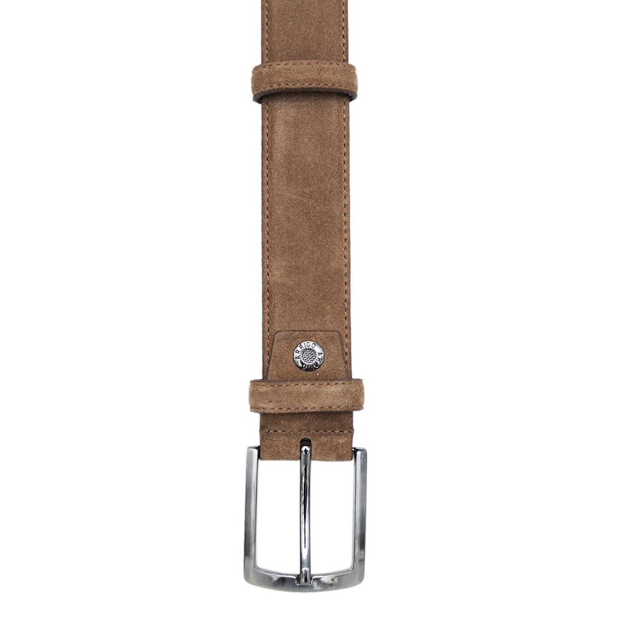 Suede Belt Men Light Brown - Suede Belt Women Light Brown - 3.5 cm Wide