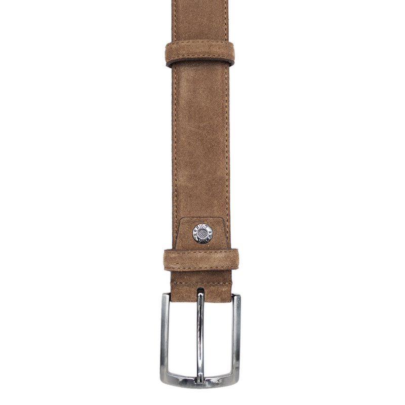 Suede Belt Men Light Brown - Suede Belt Women Light Brown - 3.5 cm Wide