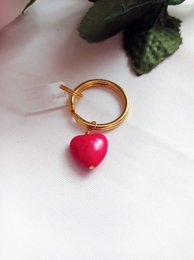 Porte-clés coeur rouge