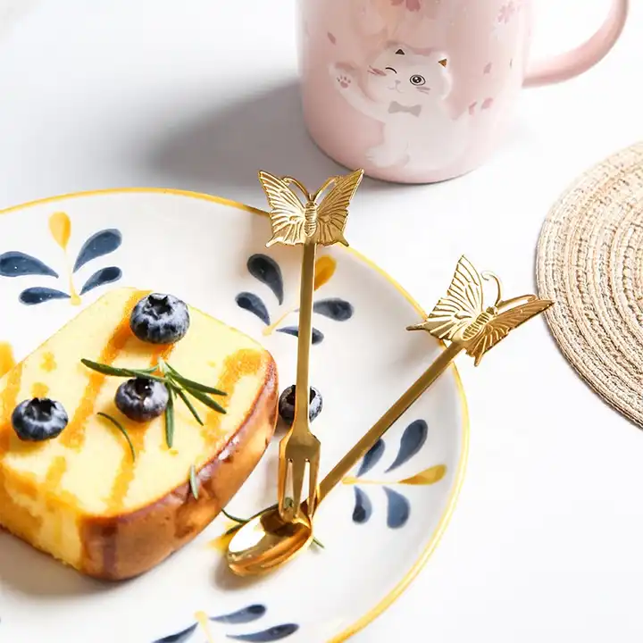 "Butterfly" spoon - For tea, coffee or desserts - 4 colors available